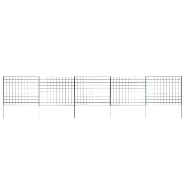 vidaXL Záhradný plot 77,5x64 cm, zelený