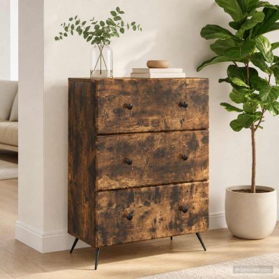 vidaXL Zásuvkový kabinet 66 x 34,5 x 90 cm Kompozitné drevo Dymový dub