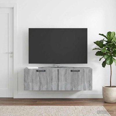 vidaXL Nástenná TV skrinka Nástenný Sivá sonoma 98 x 31 x 30 cm