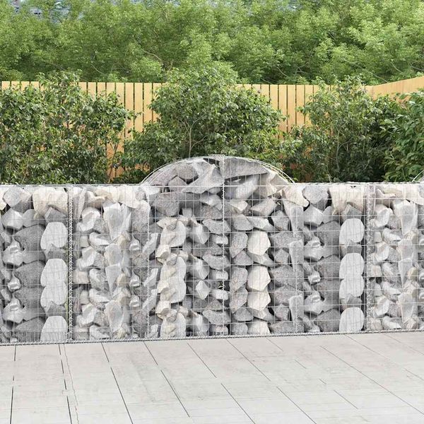 vidaXL Oblúkové gabiónové koše 18 ks 200x50x100/120cm pozinkov. železo
