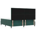 vidaXL Posteľ s pružinovým rámom Tmavozelená 200 x 200 cm Zamat