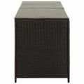 vidaXL Záhradný úložný box hnedý 200x50x60 cm polyratanový