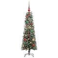 vidaXL Umelý vianočný stromček Zelená 120 cm PVC, plast a oceľ