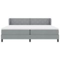 vidaXL Posteľ s pružinovým rámom Svetlosivá 200 x 200 cm látka