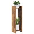vidaXL Stojan na rastliny Staré drevo 30 x 30 x 100 cm
