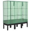 vidaXL Záhon s krytom na skleník ratanový vzhľad 120x40x140 cm