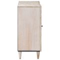vidaXL Servírovacia skriňa Biela 90 x 33,5 x 75 cm Masívne mango drevo