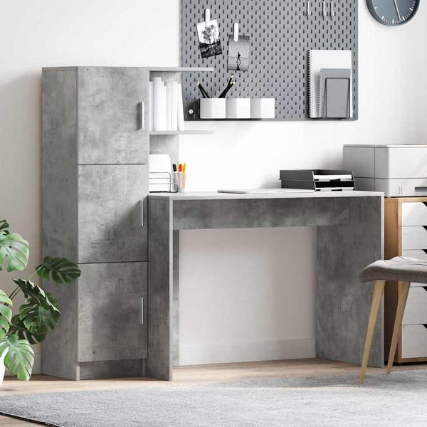 vidaXL Stôl 2 pcs Betónová šedá