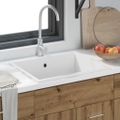 vidaXL Kuchynský drez Biela 54 x 44 x 20 cm Granite