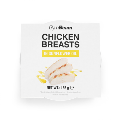 Kuracie prsia v slnečnicovom oleji - GymBeam, 155 g