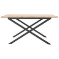 vidaXL Konferenčný stolík v tvare X 90x90x45 cm borovica a oceľ
