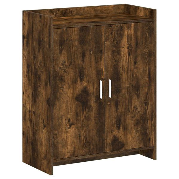 vidaXL Skriňa na topánky Dymový dub 73,5 x 36 x 92 cm Kompozitné drevo