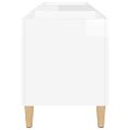 vidaXL Skrinka na platne lesklá biela 121x38x48 cm kompozitné drevo