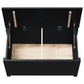 vidaXL Úložný box čierny 80x40x45,5 cm masívna borovica