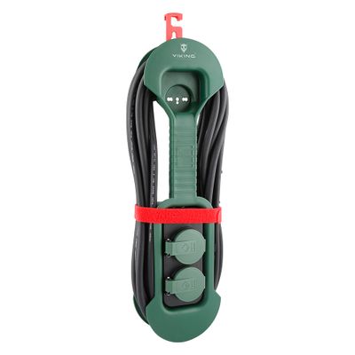 Predlžovací kábel so zásuvkami Viking R280/Output: 2xAC/IP44/vonkajšie použitie/8m kábel