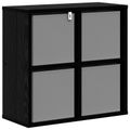 vidaXL Servírovacia skriňa Čierny dub 49,5 x 22 x 47 cm