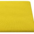 vidaXL Nástenné panely 12 ks žlté 30x15 cm látkové 0,54 m²