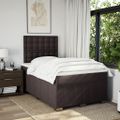 vidaXL Boxspring posteľ s matracom tmavohnedá 120x190 cm látka