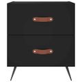 vidaXL Nočné stolíky 2 ks čierne 40x35x47,5 cm kompozitné drevo