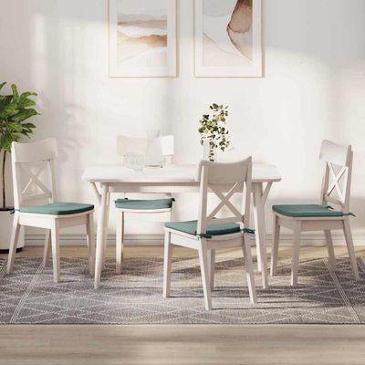 vidaXL Vankúše na sedenie 4 pcs Morská zelená 40 x 40 x 3 cm Zamat