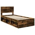 vidaXL Rám postele Dymová dub 90 x 200 cm Kompozitné drevo