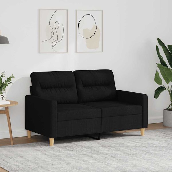 vidaXL 2-miestna pohovka čierna 120 cm látka