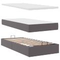 vidaXL Osmanský rám postele s matracom sivá 90x200 cm umelá koža