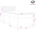 vidaXL Posteľ boxspring s matracom Tmavomodrá 100 x 200 cm Zamat