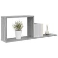 vidaXL Plávajúce police 2 ks Sivý Sonoma 80 x 15 x 30 cm