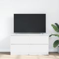 TV Skrinka vidaXL Biela 100x35x54 cm Drevo