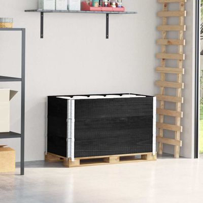 vidaXL Paletové ohrádky 3 ks čierne 100x50 cm borovicový masív