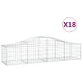 vidaXL Oblúkový gabionový kôš 18 ks 200x50x40/60 cm pozinkované železo