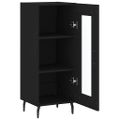 vidaXL Komoda čierna 34,5x34x90 cm spracované drevo