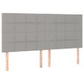 vidaXL Posteľný rám boxsping s matracom bledosivý 200x200 cm látka