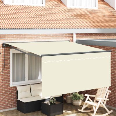 vidaXL Zatemniteľná markíza Krémová 300 x 250 cm Polyester a hliník