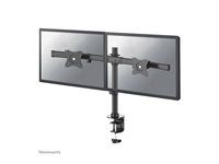 Montážna sada - plný pohyb - na 2 LCD displeje - čierna - veľkosť obrazovky: 10"-27" - upevnenie svorkou, priechodka, upevnenie na stôl