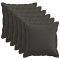vidaXL Poťah na podložku 6 pcs HOUTEN Tmavosivá 40 x 40 cm Falošný ľan