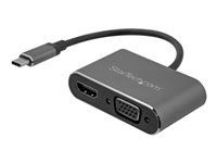 2-v-1 - 4K 30Hz - Space Grey - kompatibilný s Windows a Mac (CDP2HDVGA) - Externý video adaptér - IT6222 - USB-C - HDMI, VGA - sivá space gray