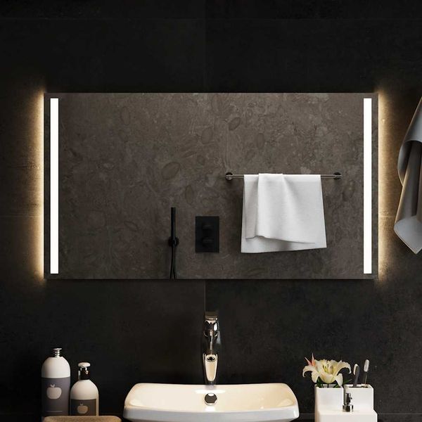 vidaXL LED kúpeľňové zrkadlo 90x50 cm
