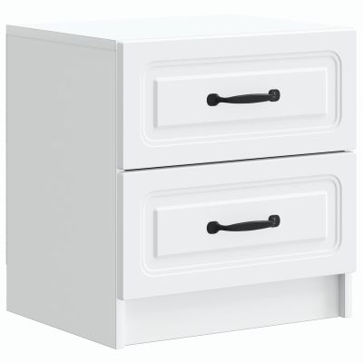 vidaXL Nočný stolík Biela 43 x 34,5 x 44,5 cm Kompozitné drevo
