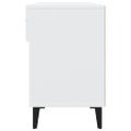 vidaXL Botník biely 102x35x55 cm spracované drevo