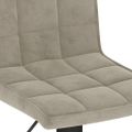 vidaXL Barová stolička bledosivá zamatová