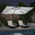 vidaXL Slnečník Piesková 351 x 250 x 253 cm Polyester a hliník