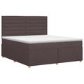 vidaXL Posteľ boxspring s matracom Tmavohnedá 140 x 190 cm Látka