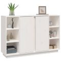 vidaXL Komoda biela 120x35x80 cm borovicový masív