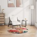 vidaXL Prateľný koberec patchwork φ120 cm viacfarebný