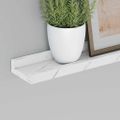 vidaXL Stenná polica Nástenná montáž 2 ks Biely mramor 60 x 9 x 3 cm