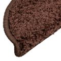 vidaXL Schodové rohože 30 ks 56x17x3 cm hnedé polkruhové