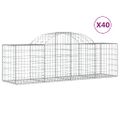 vidaXL Oblúkový gabionový kôš 40 ks 200x50x60/80 cm pozinkované železo