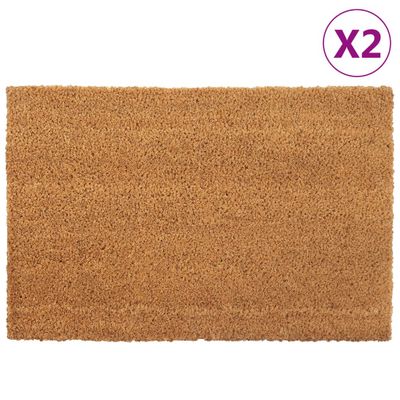 vidaXL Rohožky 2 ks prírodné 40x60 cm všívané kokosové vlákno